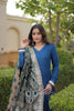 Elegant Royal Blue Rayon Gota Patti Work Designer Gown with Dupatta for Women