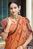 Elegant Orange Assam Silk Weaving Saree for Women