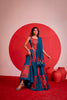 Elegant Teal Blue and Red Rayon Bandhani Print Designer Lehenga Choli with Dupatta for Women