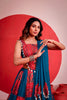 Elegant Teal Blue and Red Rayon Bandhani Print Designer Lehenga Choli with Dupatta for Women