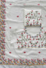 Elegant White Crush Silk Embroidery with Cutwork Saree for Women