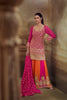 Elegant Rani Pink and Orange Georgette Heavy Embroidered Designer Salwar Suit with Dupatta