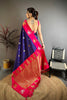 Royal Blue Soft Silk Jacquard Work Designer Saree for Women