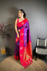 Stylish Purple Soft Silk Jacquard Work Designer Saree for Women