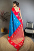 Adorable Blue Soft Silk Jacquard Work Designer Saree for Women