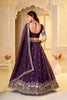 Enchanting Wine Crunchy Silk Designer Lehenga Choli with Golden Embroidery Work and Dupatta