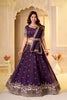 Enchanting Wine Crunchy Silk Designer Lehenga Choli with Golden Embroidery Work and Dupatta