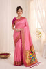 Beautiful Pink Soft Silk Paithani Woven Designer Saree for Women