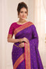 Lovely Purple Soft Silk Paithani Woven Designer Saree for Women