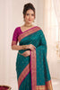 Amazing Teal Blue Soft Silk Paithani Woven Designer Saree for Women