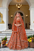 Exquisite Rust Orange Premium Silk Bridal Lehenga Choli with Heavy Embroidery Work and Dupatta