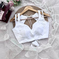 Premium White Heavy Soft Net Sequin Embroidery Saree for Women