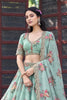 Refreshing Mint Green Georgette Floral Printed Designer Lehenga Choli with Dupatta for Women