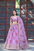 Enchanting Lavender Georgette Floral Printed Designer Lehenga Choli with Dupatta for Women
