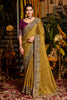 Premium Mustard Yellow Pure Tissue Saree Heavy Beads and Sequin Handwork for Women