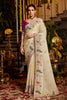 Elegant Cream Pure Tissue Saree Heavy Beads and Sequin Handwork for Women