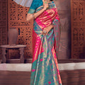 Regal Rani Pink Patola Silk Saree with Jacquard Work for Women
