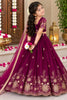 Elegant Wine Fendy Silk Floral Embroidered Lehenga Choli with Dupatta for Girls