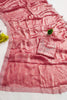 Elegant Peach Pink Space Silk Saree with Zarkan Diamond Work for Women