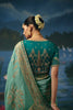 Exquisite Sea Green Dola Silk Saree Handwork, Cut Dana, Beads Work for Women