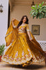 Regal Mustard Yellow Vichitra Silk Designer Lehenga Choli with Elephant Embroidery