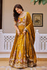 Regal Mustard Yellow Vichitra Silk Designer Lehenga Choli with Elephant Embroidery