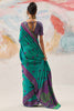 Vibrant Teal Green Kanjivaram Silk Saree Zari Weaving Work for Women