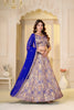 Majestic Royal Blue Brocade Designer Lehenga Choli with Jacquard and Weaving Work