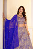 Majestic Royal Blue Brocade Designer Lehenga Choli with Jacquard and Weaving Work