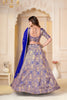 Majestic Royal Blue Brocade Designer Lehenga Choli with Jacquard and Weaving Work