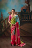 Multicolor Ombre Embroidered Silk Saree Festive Wear
