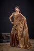 Bronze Gold Tissue Silk Saree with Zari Polka Butti Work