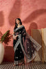 Black Embroidered Georgette Saree with Designer Border Party Wear Saree