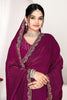 Wine Magenta Silk Saree with Rich Golden Zari Border Designer Saree