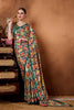 Multi Color Printed Saree with Contrast Border Designer Saree