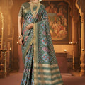 Traditional Green Banarasi Silk Saree Rich Pallu Ethnic Wear 