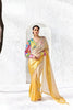 Elegant Yellow Premium Luxe Silk Organza Saree Embroidery Work for Women