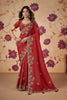Red  Banarasi Silk Saree Matching Blouse Traditional Saree 