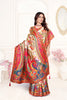 White Multicolor Printed Saree with Paisley Design Saree