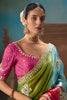 Multicolor Ombre Embroidered Silk Saree Festive Wear