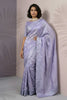 Lavender Silk Saree with Embroidered Border Designer Blouse