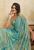 Sea Green Teal Dual Tone Designer Saree Embroidery Sequin Georgette Saree