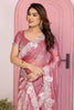 Designer Pink Embroidered Saree with Blouse Party Wear