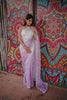 Lavender White Ombre Saree Sequin Designer Border Party Wear Saree