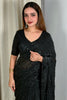 Designer Black Party Wear Saree with Intricate Sequins Embellishments