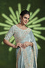 Sky Blue Embroidered Silk Saree with Designer Blouse
