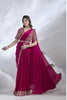 Designer Rani Pink Georgette Saree with Heavy Blouse