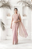 Beautiful Blush Pink Satin Silk Designer Saree Khatli Work for Party Wear