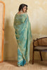 Sea Green Teal Dual Tone Designer Saree Embroidery Sequin Georgette Saree