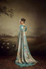 Sea Green Linen Silk Saree Floral Digital Print Designer Tassel Pallu